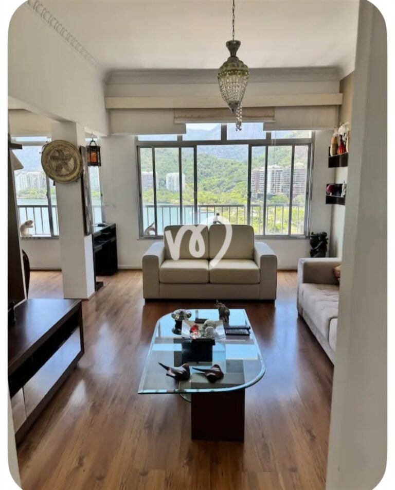 Appartamento con 3 camere da letto in vendita a Ipanema – 96 m² con vista sulla Lagoa Rodrigo de Freitas