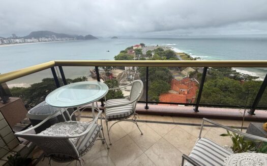 La Reserve Arpoador – balcony with sea view over the Forte de Copacabana