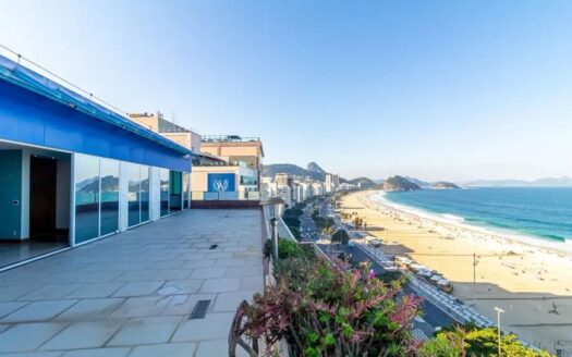 Terrazza sul tetto con vista sulla spiaggia di Copacabana nell'attico di Avenida Atlântica