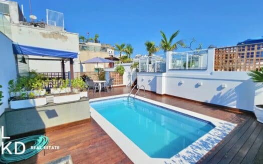 Penthouse on Rua Redentor – rooftop pool with mountain view